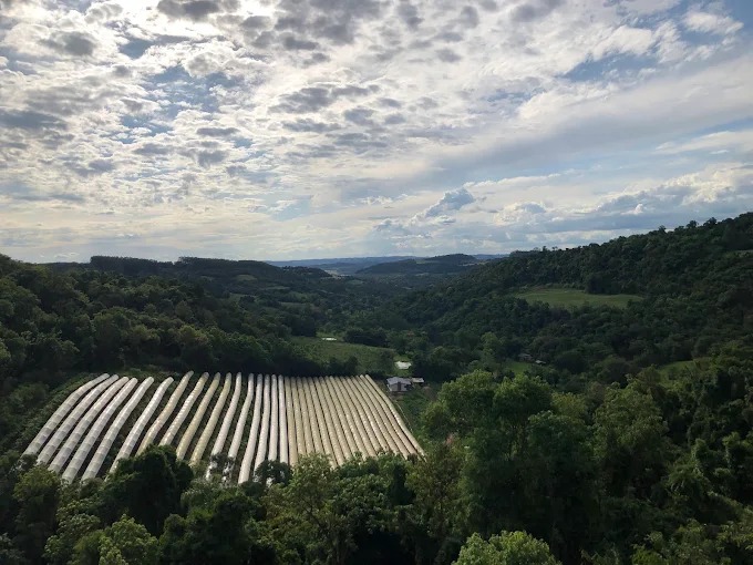 Foto panorâmica da igreja